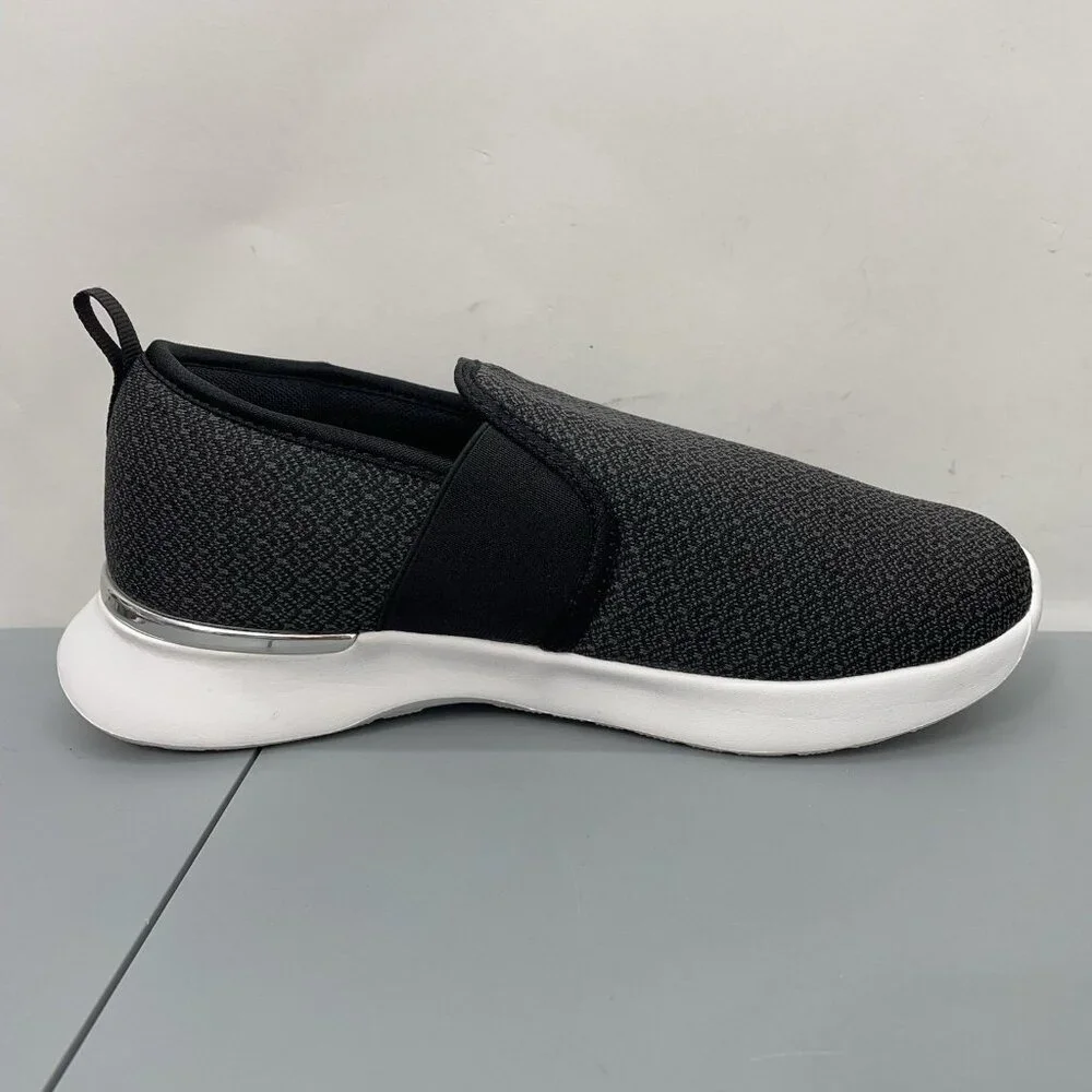 Fitville‎ Slip On Loafers Shoes Comfort Walking Recovery Black Gray Women 8 Wide